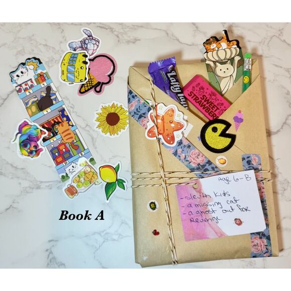 Kids' Blind Date With A Book: Mystery Story Gift Set, Stickers & Bookmark - Picture 3 of 6